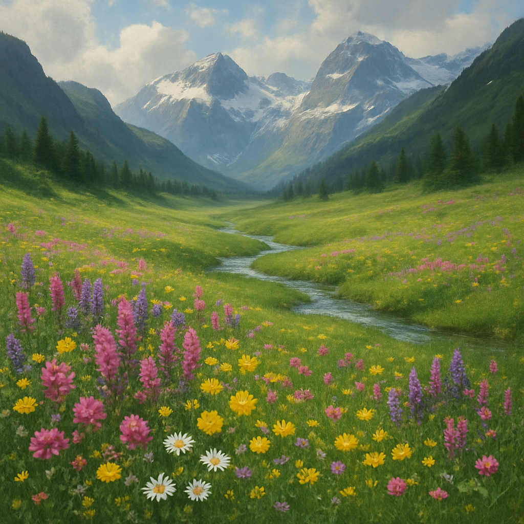 Valley Of Flowers National Park Uttarakhand India Paint by diamonds art