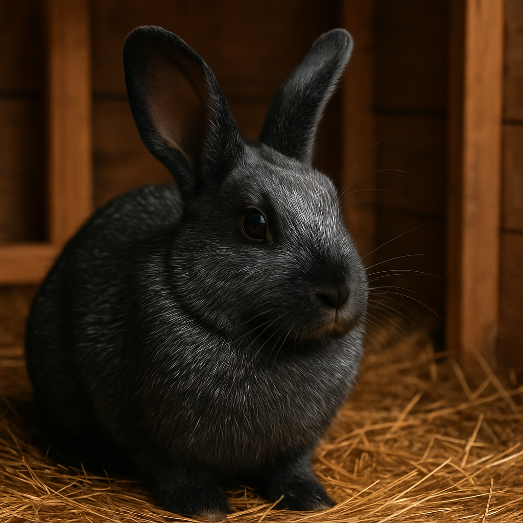 Silver Fox Rabbit United States paint by diamond