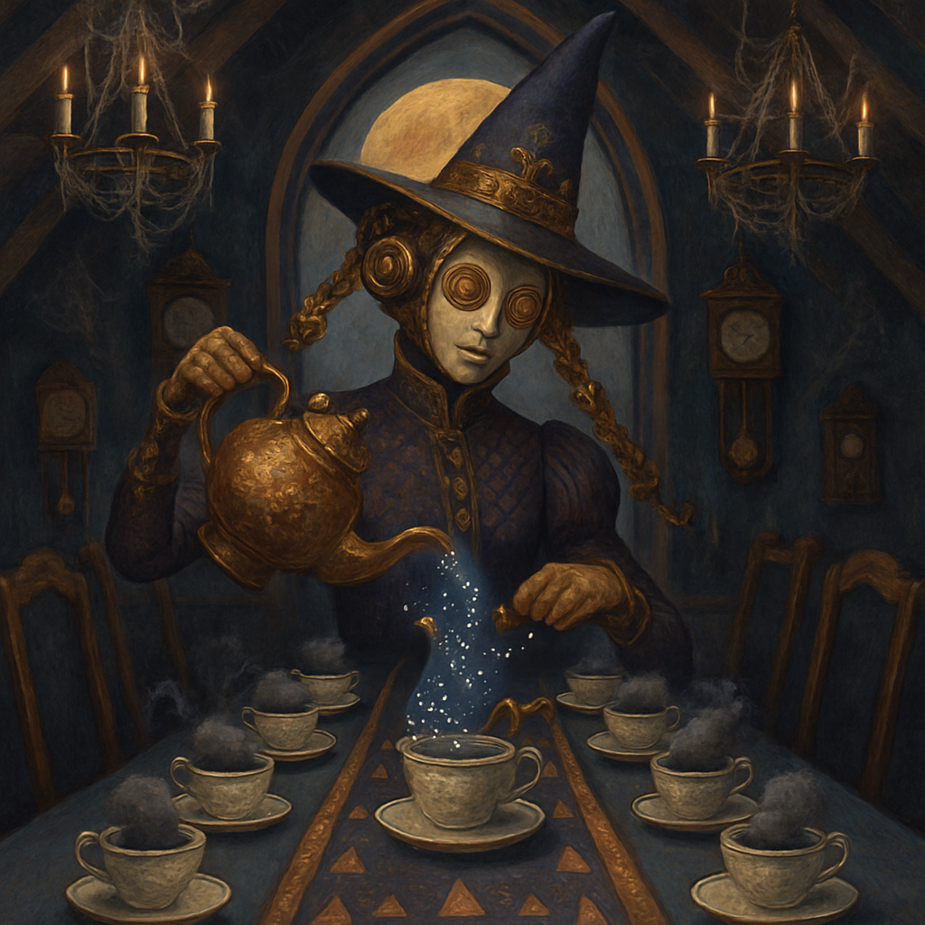 Clockwork Witch Tea Of Thirteen diamonded painting kits