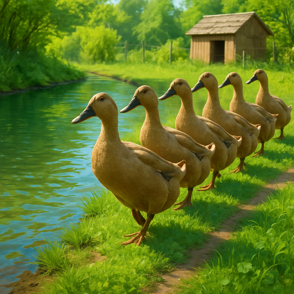 Khaki Campbell Duck - United Kingdom paint by diamond