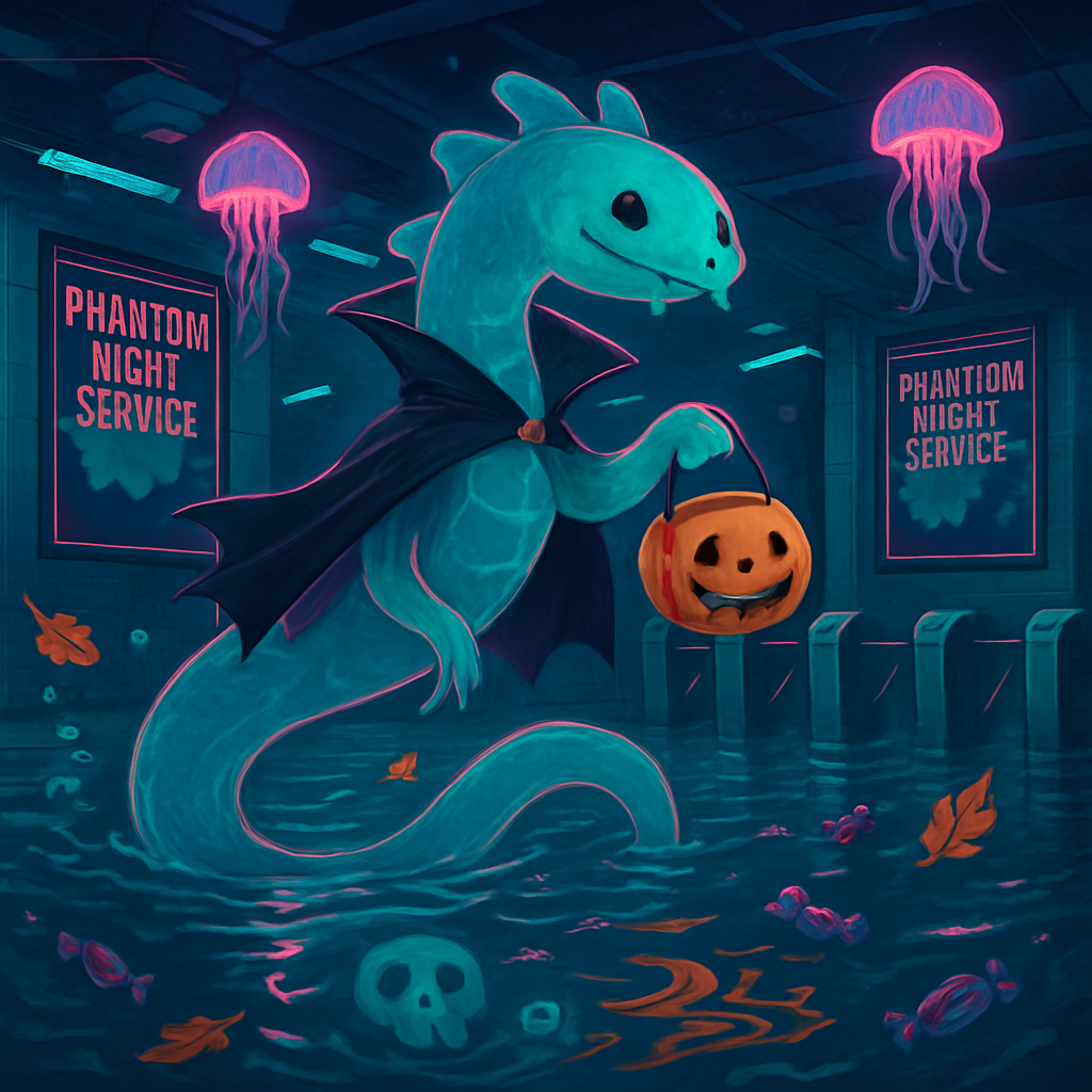 Subway Sea Serpent Trick Or Treat Paint by diamonds art