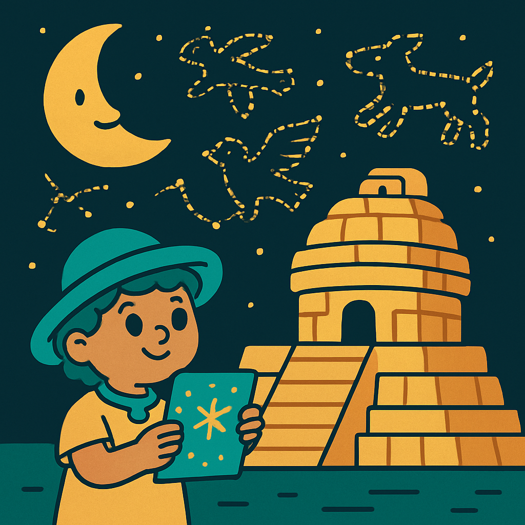 Ancient Maya Observatory Under Star Patterns Paint by diamonds kits