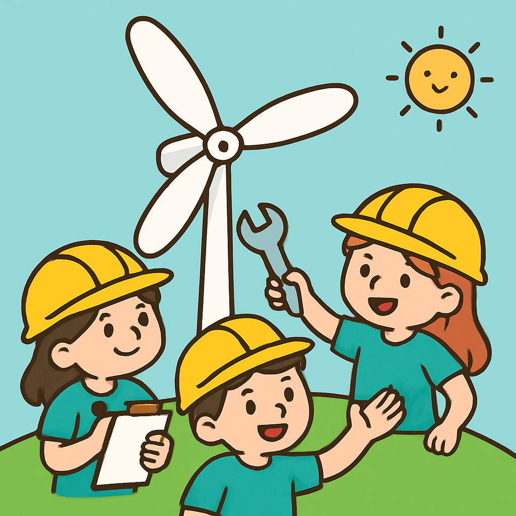 Wind Farm Engineers Fix A Turbine painting diamond kit