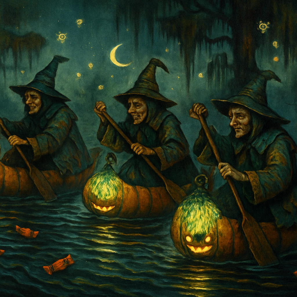 Marshland Lantern Witches Regatta Painting by diamonds kit