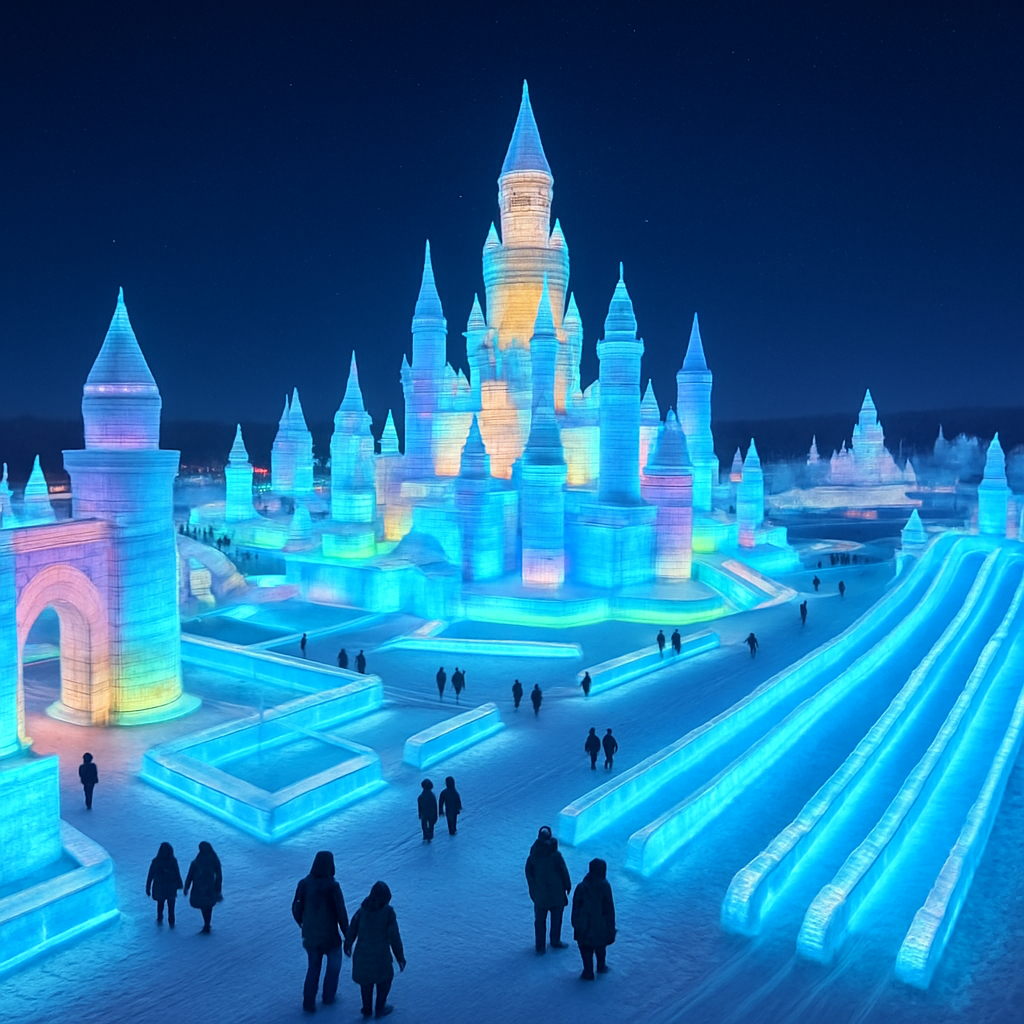Harbin International Ice And Snow Festival Paint by diamonds art