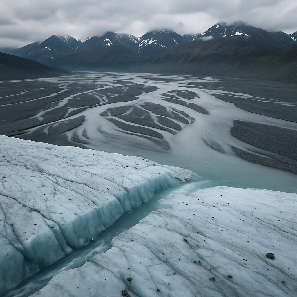 Glacier Meltwater Braids In Wrangell Saint Elias Alaska Paint by diamonds art