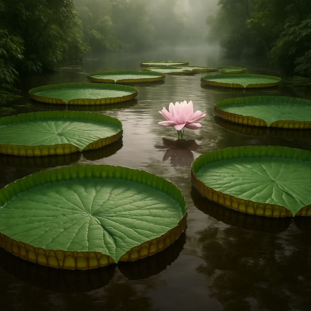 Victoria Amazonica Giant Water Lily In The Amazon Basin paint by color