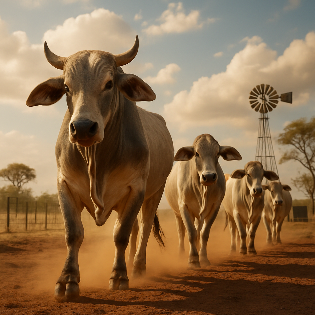 Brahman Cattle Paint by diamonds kits