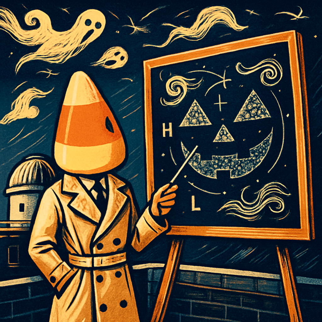 Candy Corn Meteorologist On The Rooftop Observatory Paint by diamonds kits