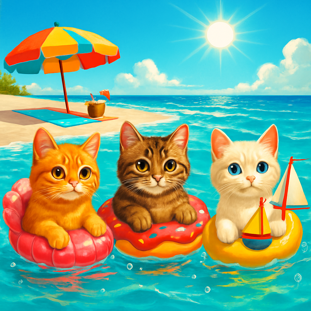 Floatie Parade On Crystal Bay diamond painting