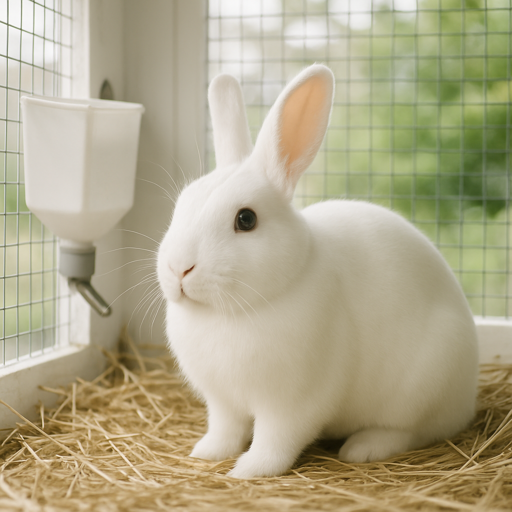 New Zealand White Rabbit Paint by diamonds art