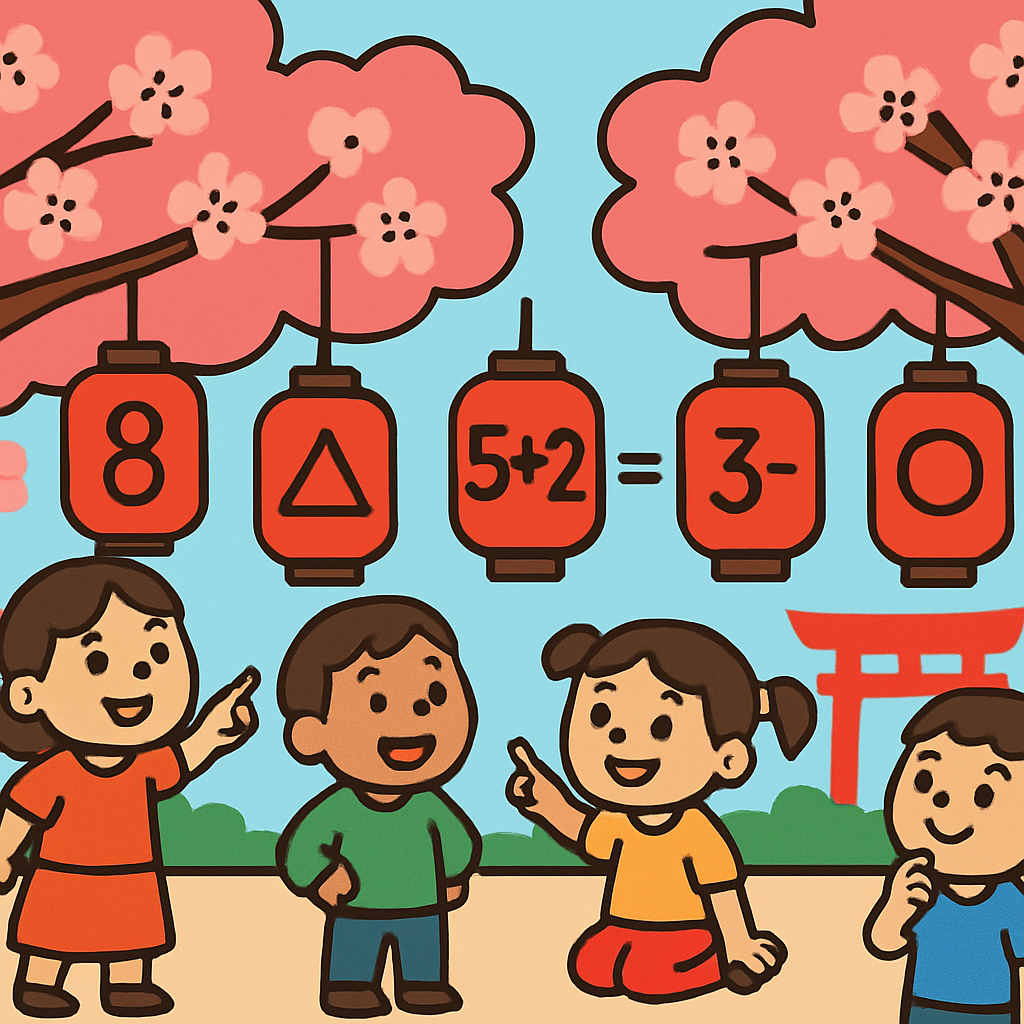 Cherry Blossom Math Festival Lanterns paint by diamonds
