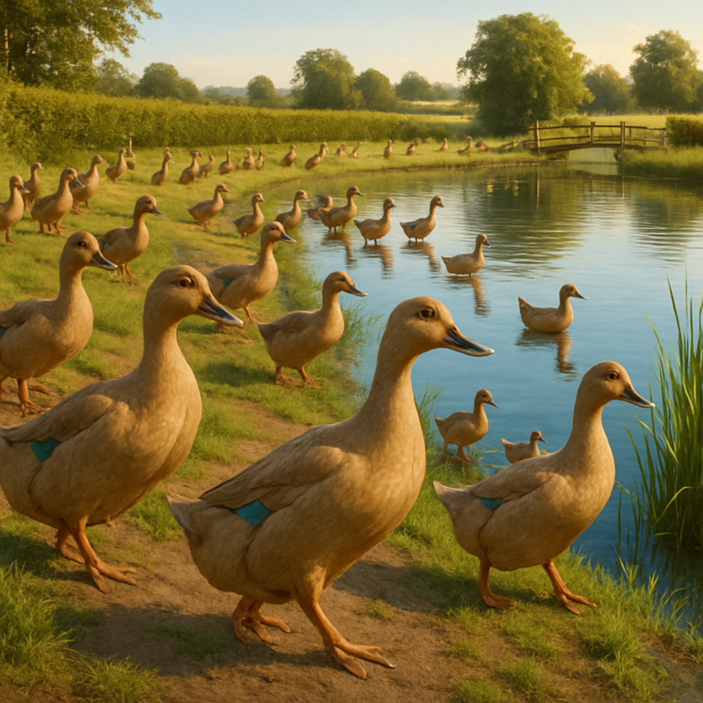 Khaki Campbell Duck diamond painting
