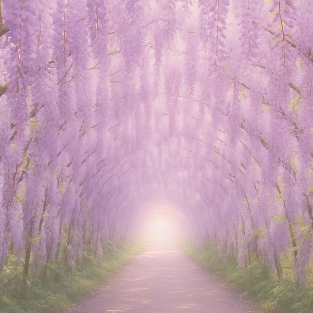 Wisteria Tunnel At Kawachi Fuji Garden diamonded painting kits