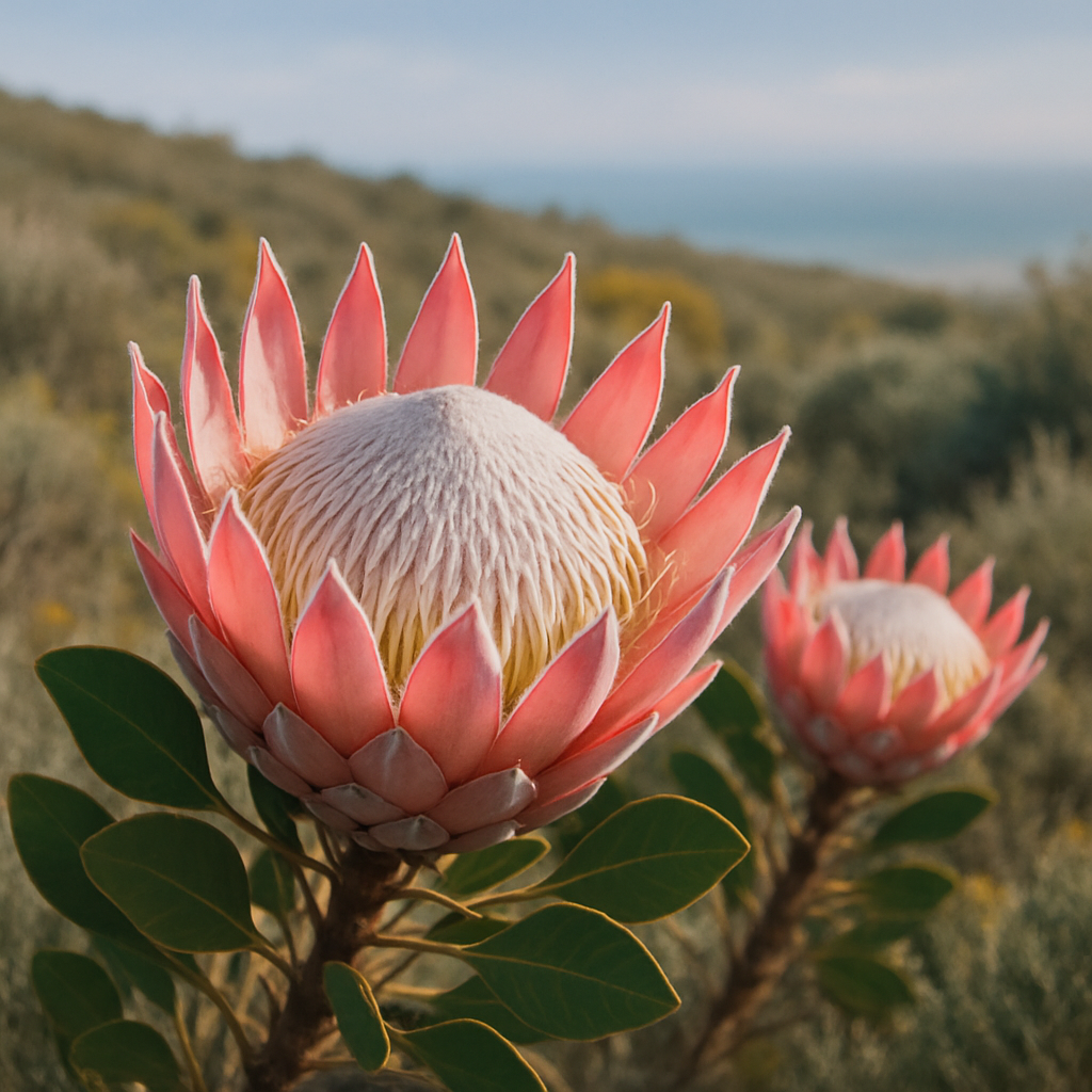 Protea King Protea On Fynbos Hillside DIY paint by diamonds