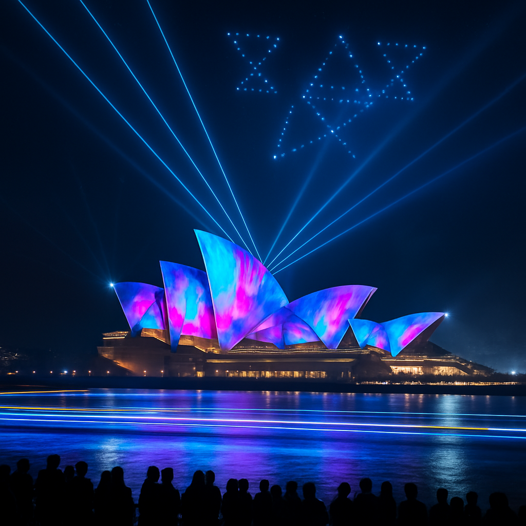 Vivid Sydney Festival paint by diamonds