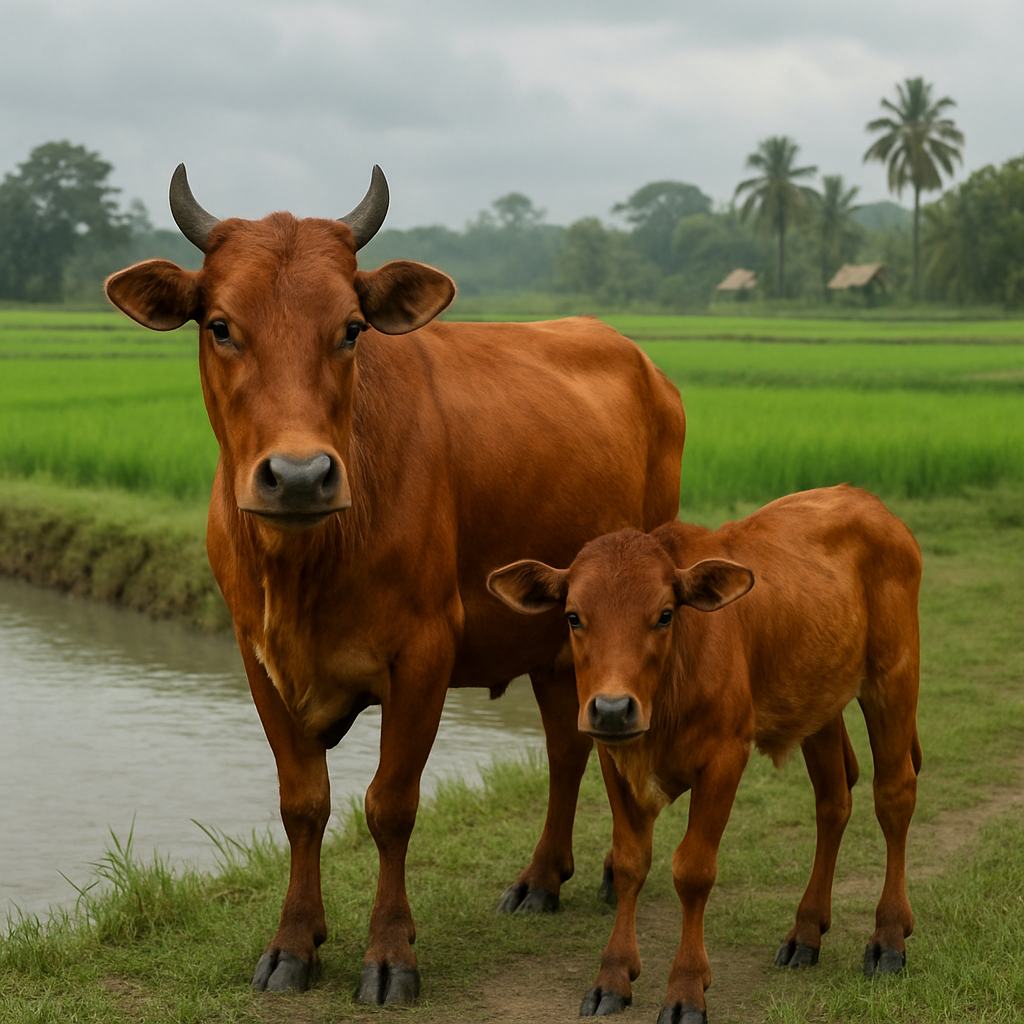 Red Chittagong Cattle Paint by diamonds art