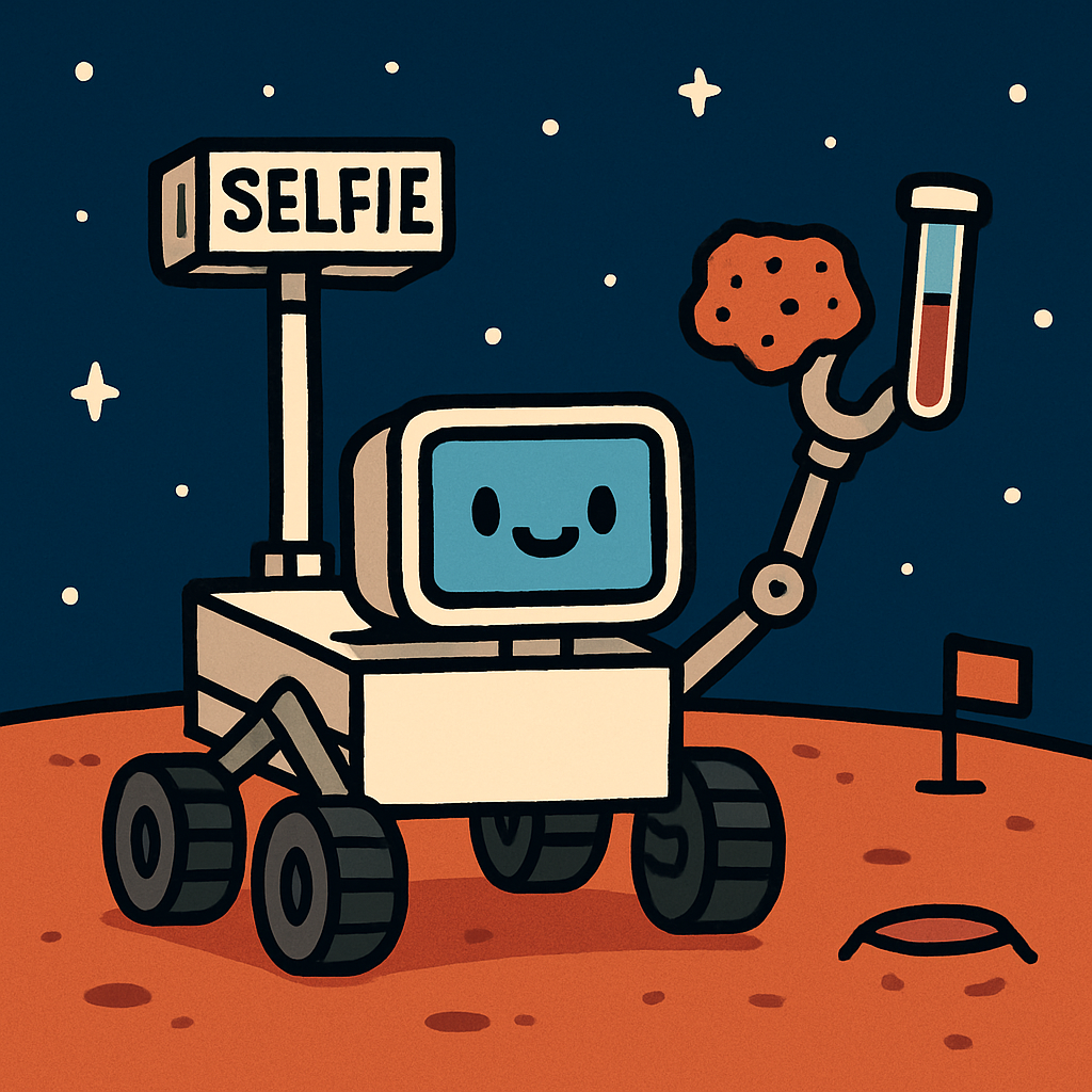 Mars Rover Takes A Rock Sample Selfie diamond painting