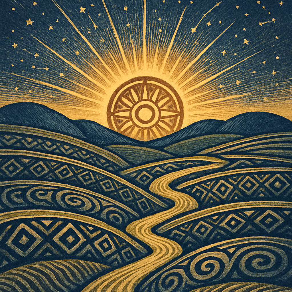 Sunwheel Meadows At First Light Painting by diamonds kit