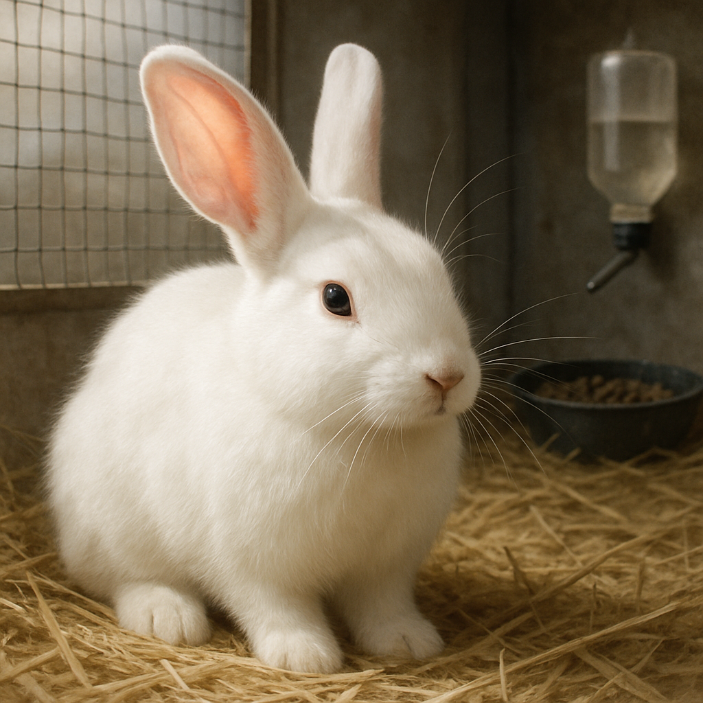 New Zealand White Rabbit paint by color
