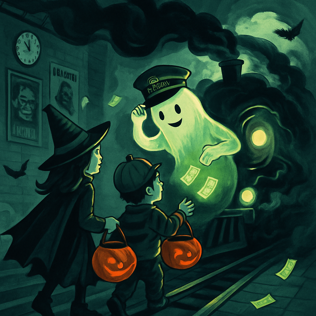 Trick Or Treat On The Train Of Shadows Paint by diamonds kits