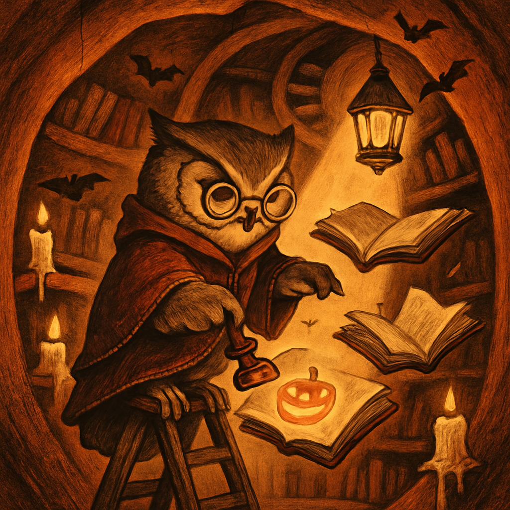 The Lantern Librarian Of Pumpkin Hollow diamond painting