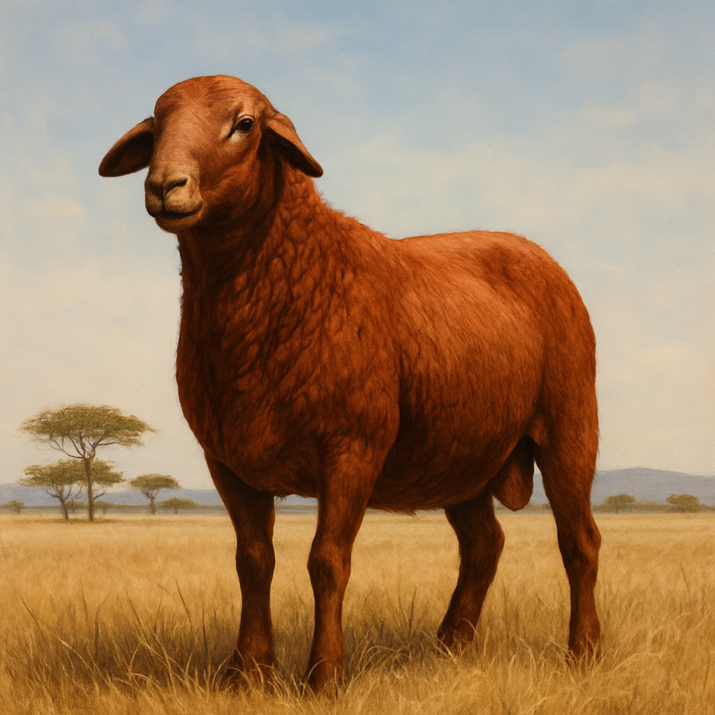 Red Maasai Sheep Paint by diamonds kits
