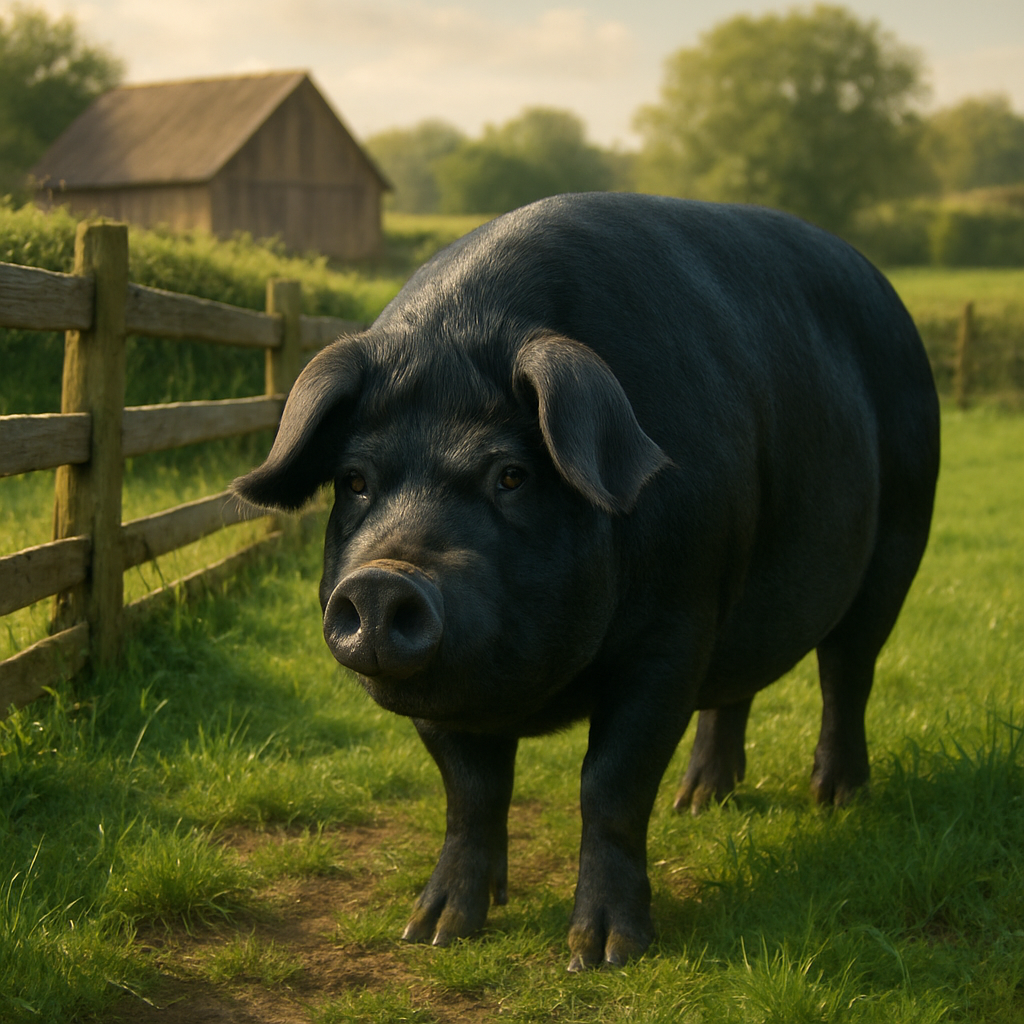 Large Black Pig Painting by diamonds kit