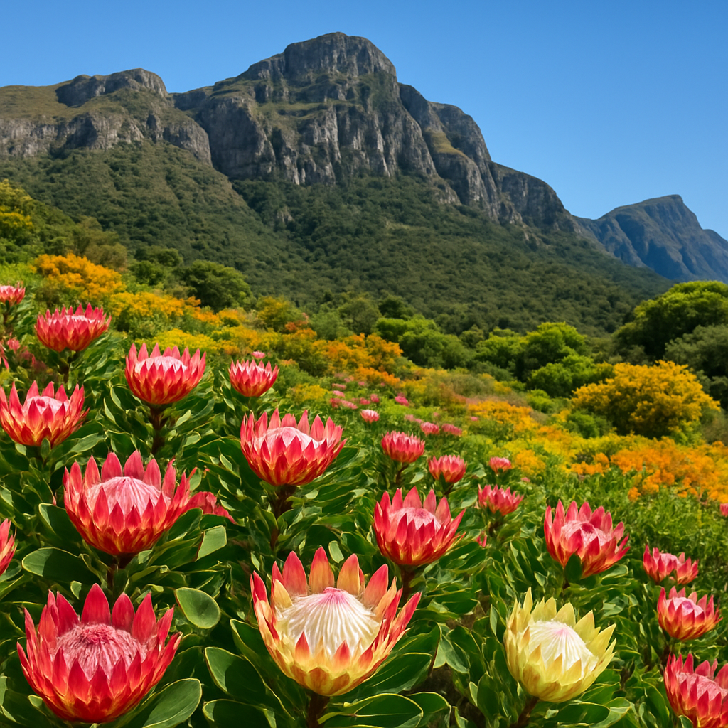 Kirstenbosch National Botanical Garden Protea Terrace Painting by diamonds kit