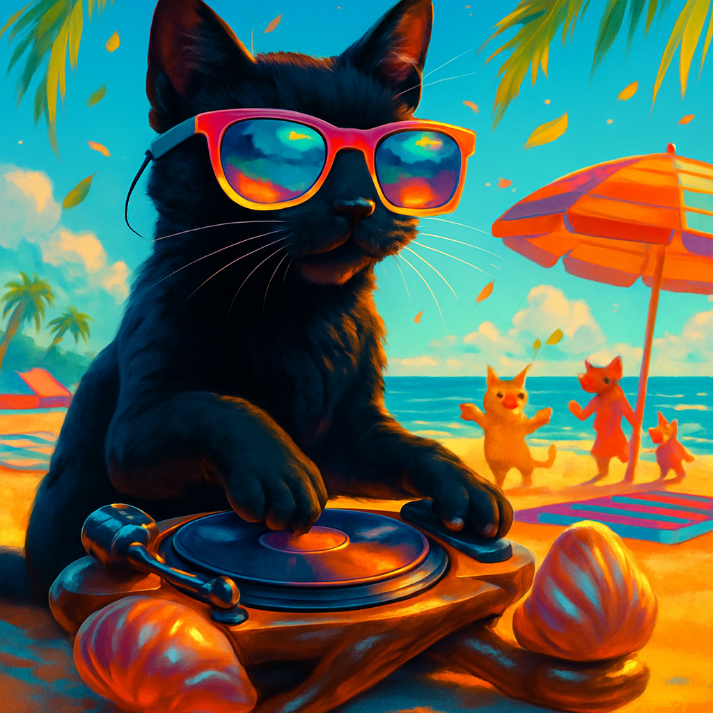 Sunglasses DJ At The Shoreline Mixer Paint by diamonds art