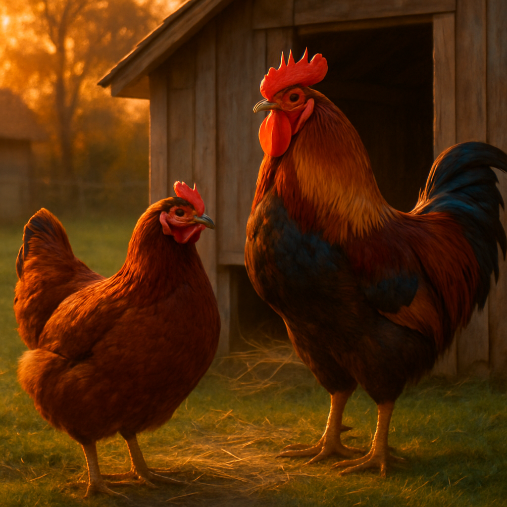 Rhode Island Red Chicken Paint by diamonds kits