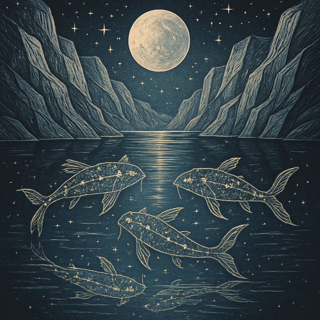 Glacier Lake With Constellation Koi paint by diamonds