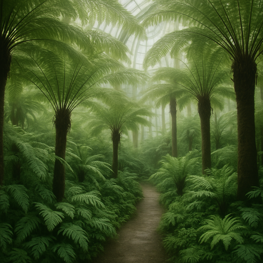 Royal Botanic Garden Edinburgh Glasshouse Fern Court DIY paint by diamonds