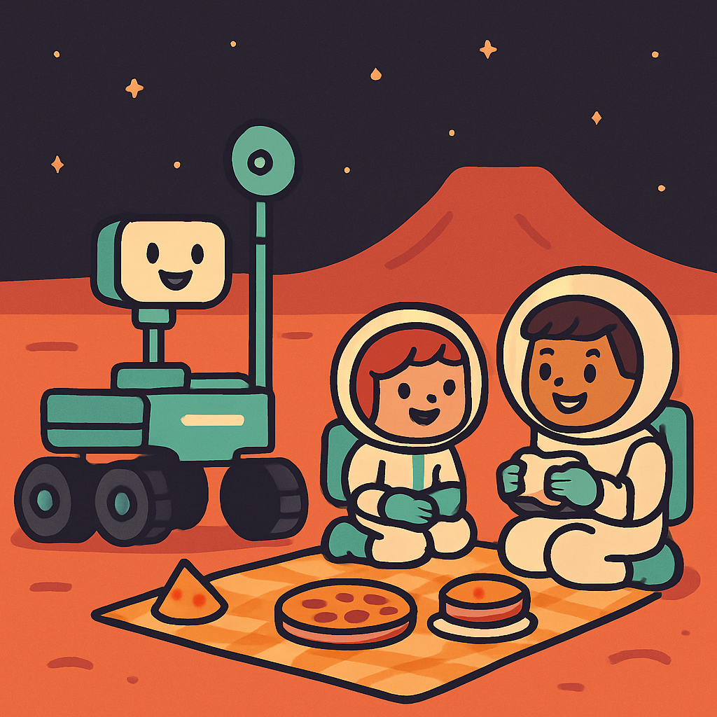Mars Rover Science Picnic paint by color