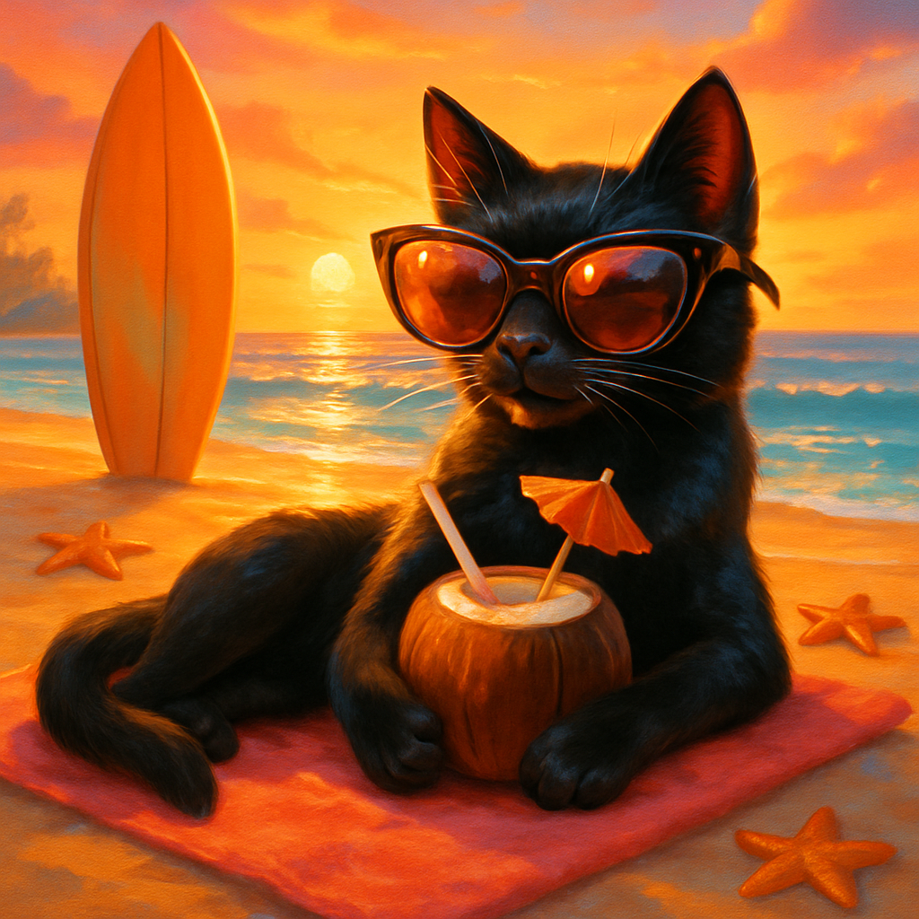 Coconut Mocktail Sunset Lounger Painting by diamonds kit