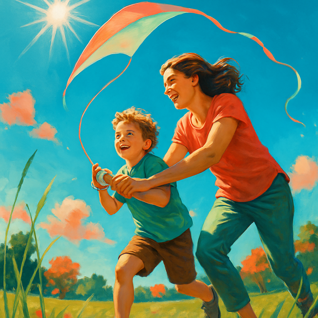 Kite String Constellations Over The Park Of Shared Laughter paint by diamonds