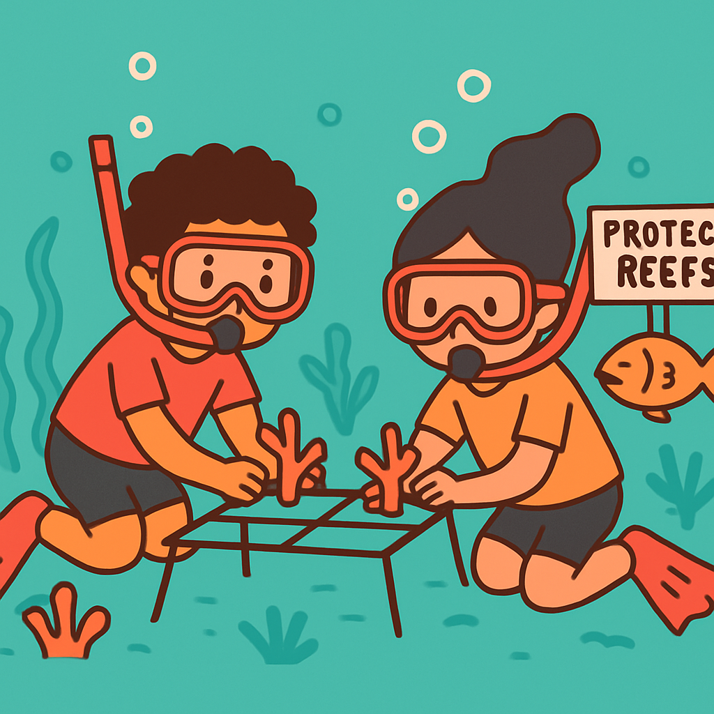 Underwater Coral Rescue Team paint by diamond