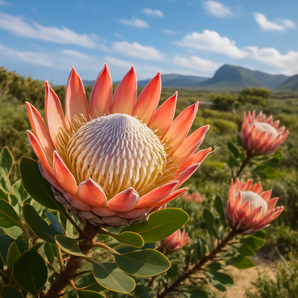 Protea King Protea paint by diamonds