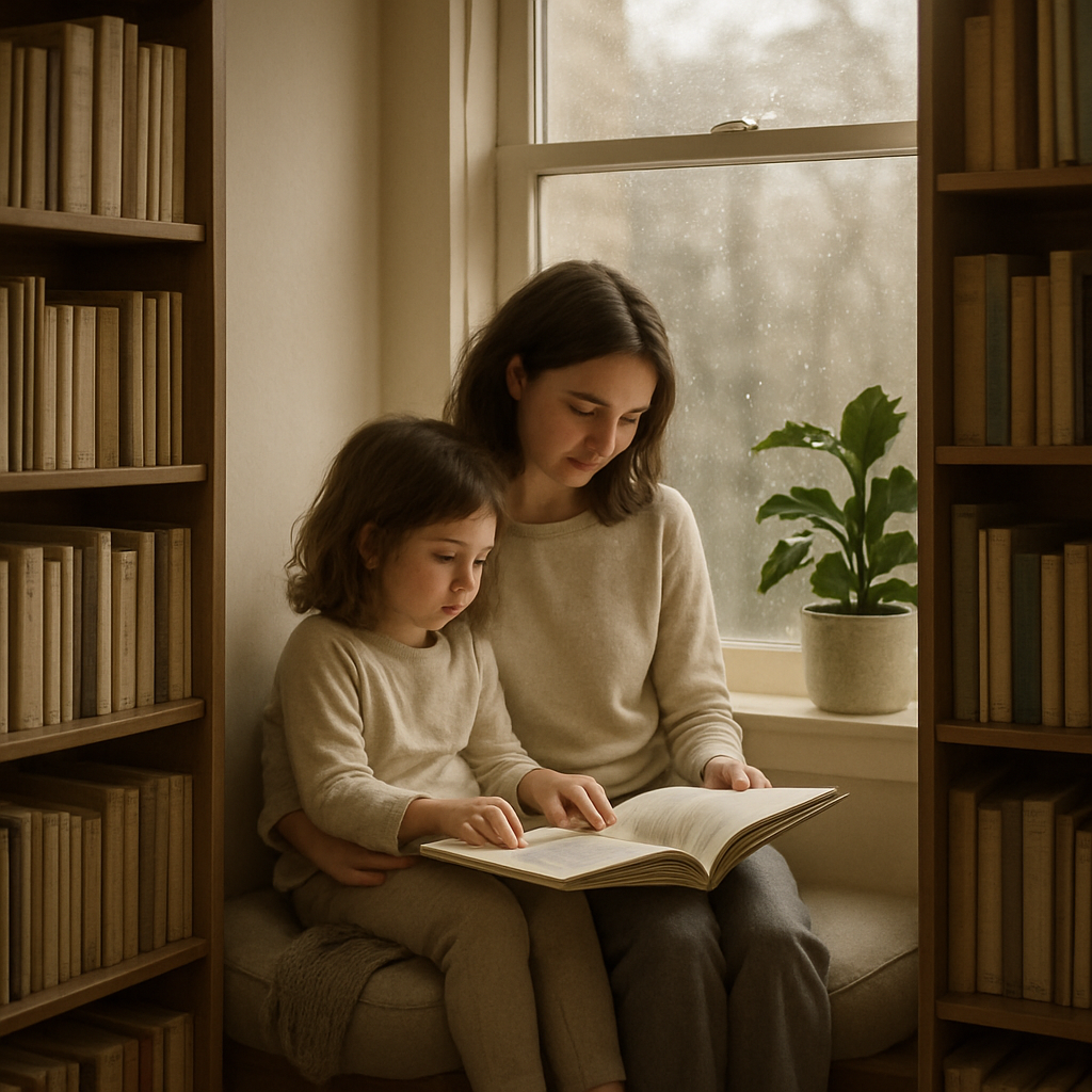 Library Window Sanctuary Where Stories Grow Between Two Hearts diamonded painting kits
