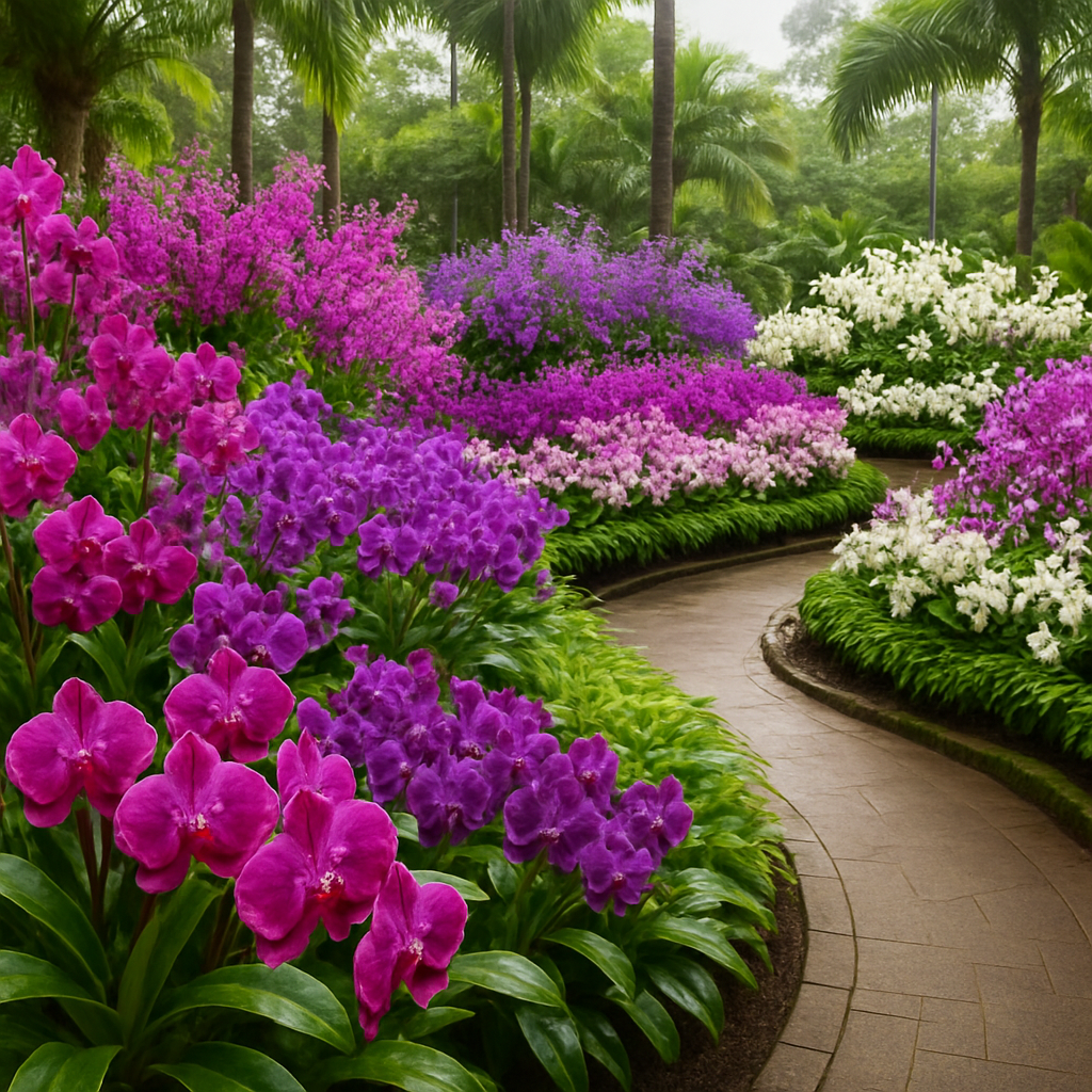 Singapore Botanic Gardens National Orchid Garden Paint by diamonds kits