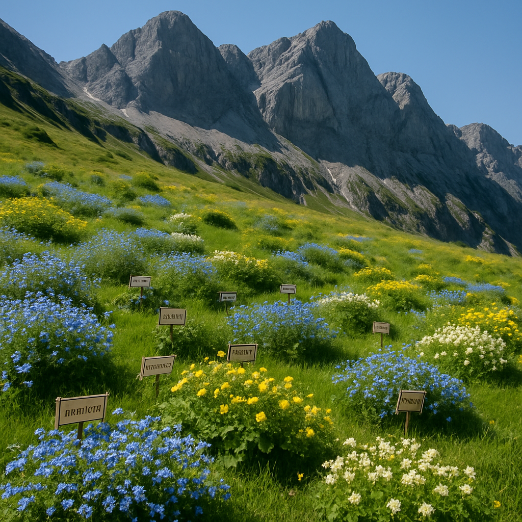 Alpine Botanic Garden Schachen Paint by diamonds art