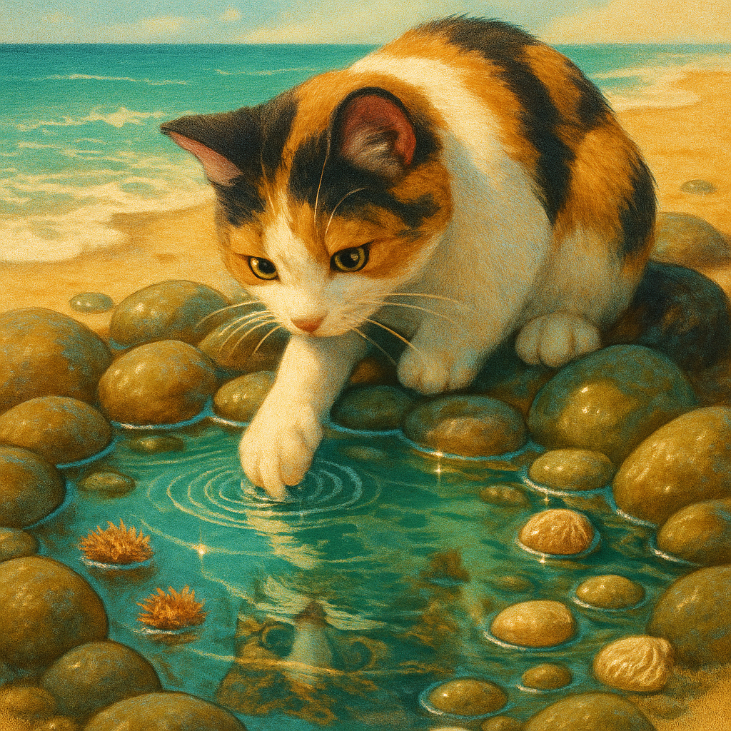 Tide Pool Mirror Paws Paint by diamonds kits