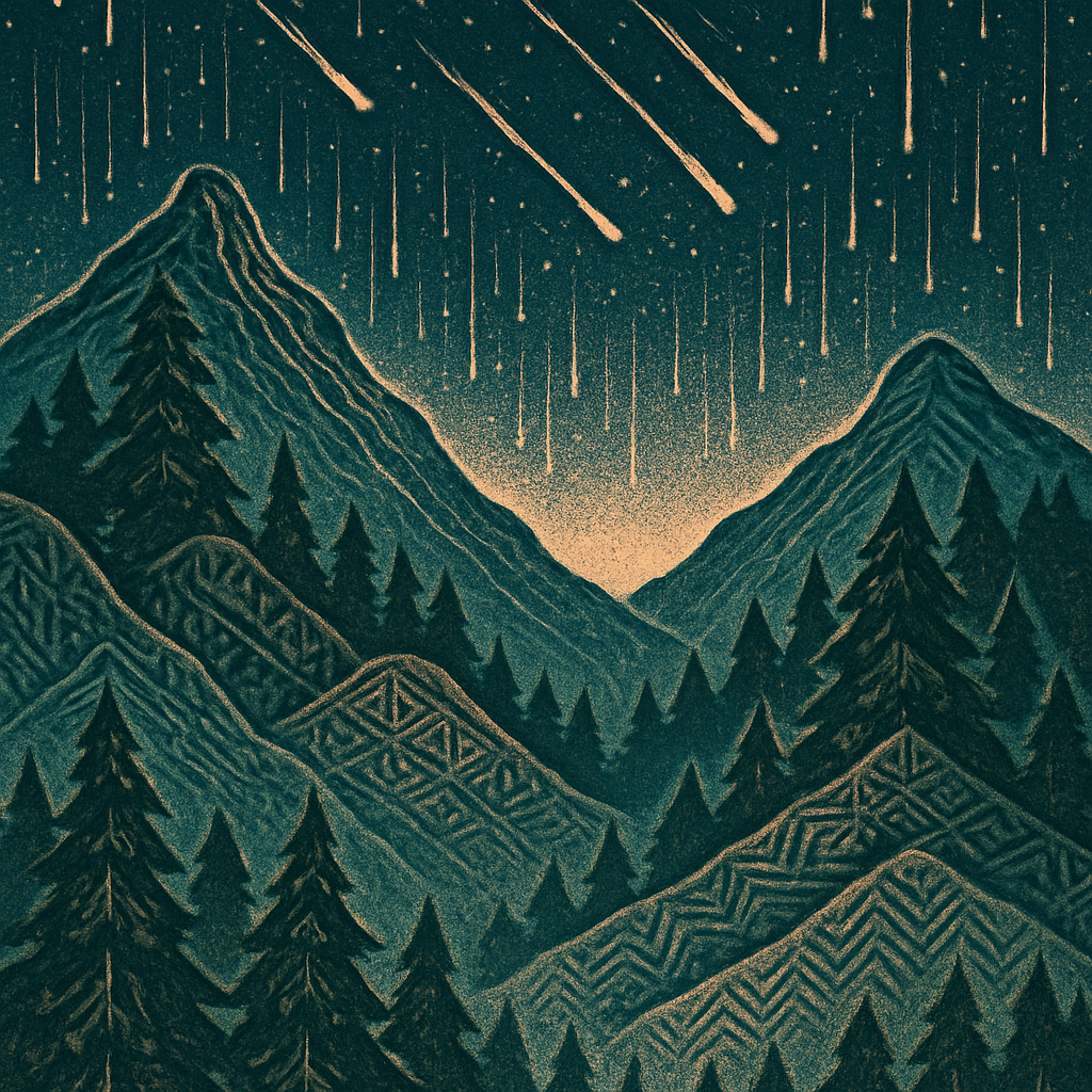 Copper Rain Over Cedar Mountains paint by color