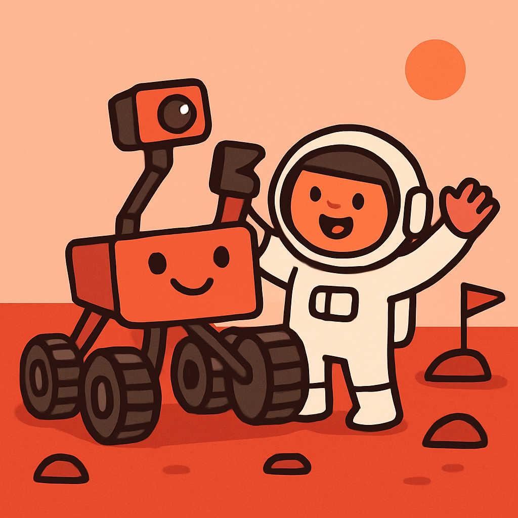 Mars Rover Science Selfie Day DIY paint by diamonds