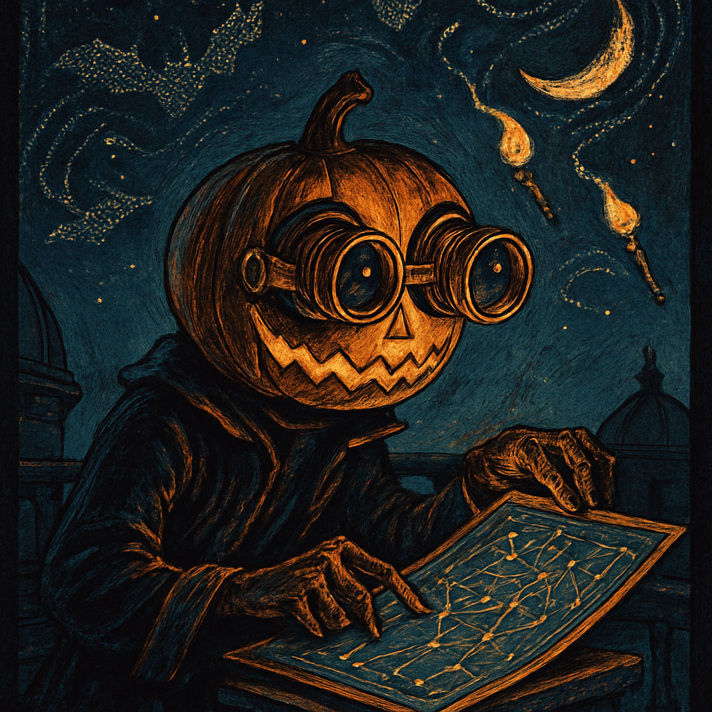 Pumpkin Lantern Astronomer Paint by diamonds art