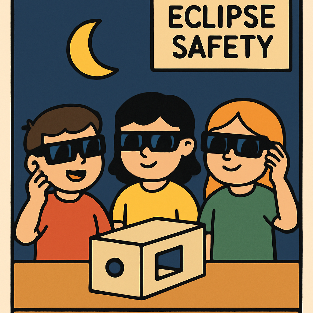 Solar Eclipse Safety Science Club paint by color