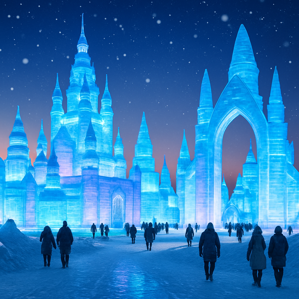 Harbin International Ice And Snow Sculpture Festival DIY paint by diamonds