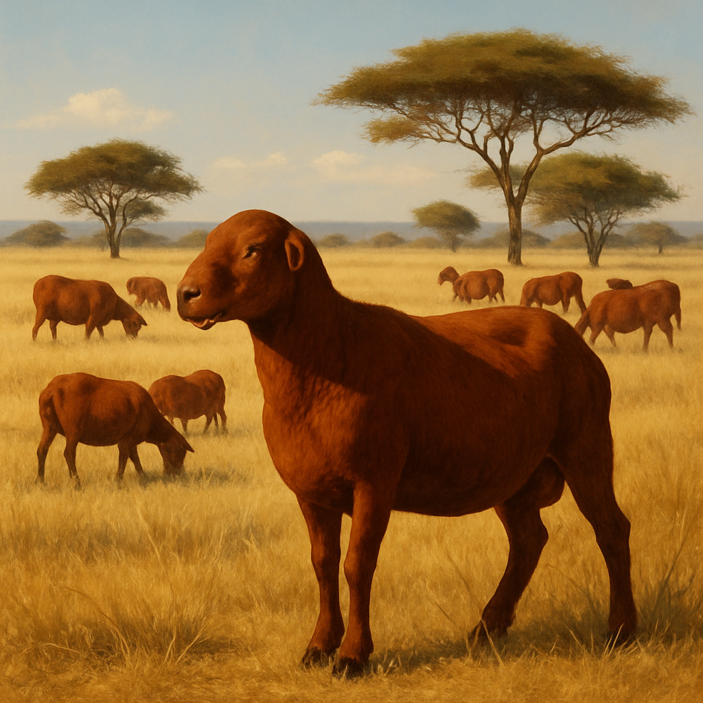 Red Maasai Sheep DIY paint by diamonds