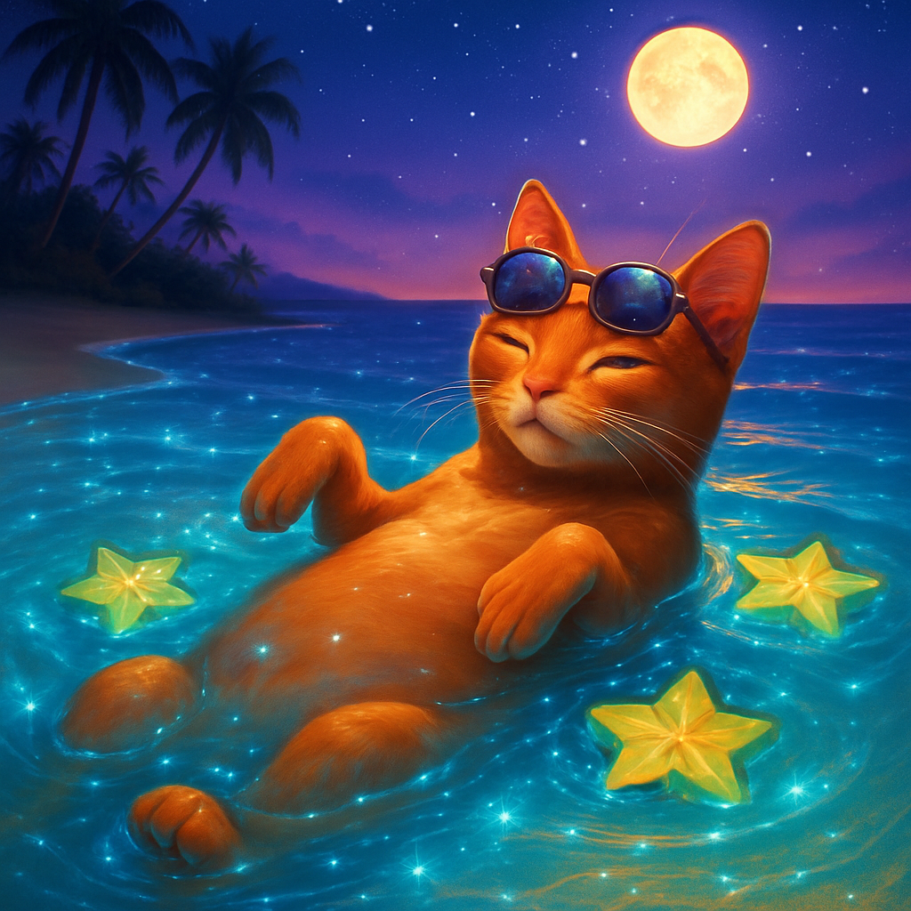 Starfruit Night Swim Glow diamond painting