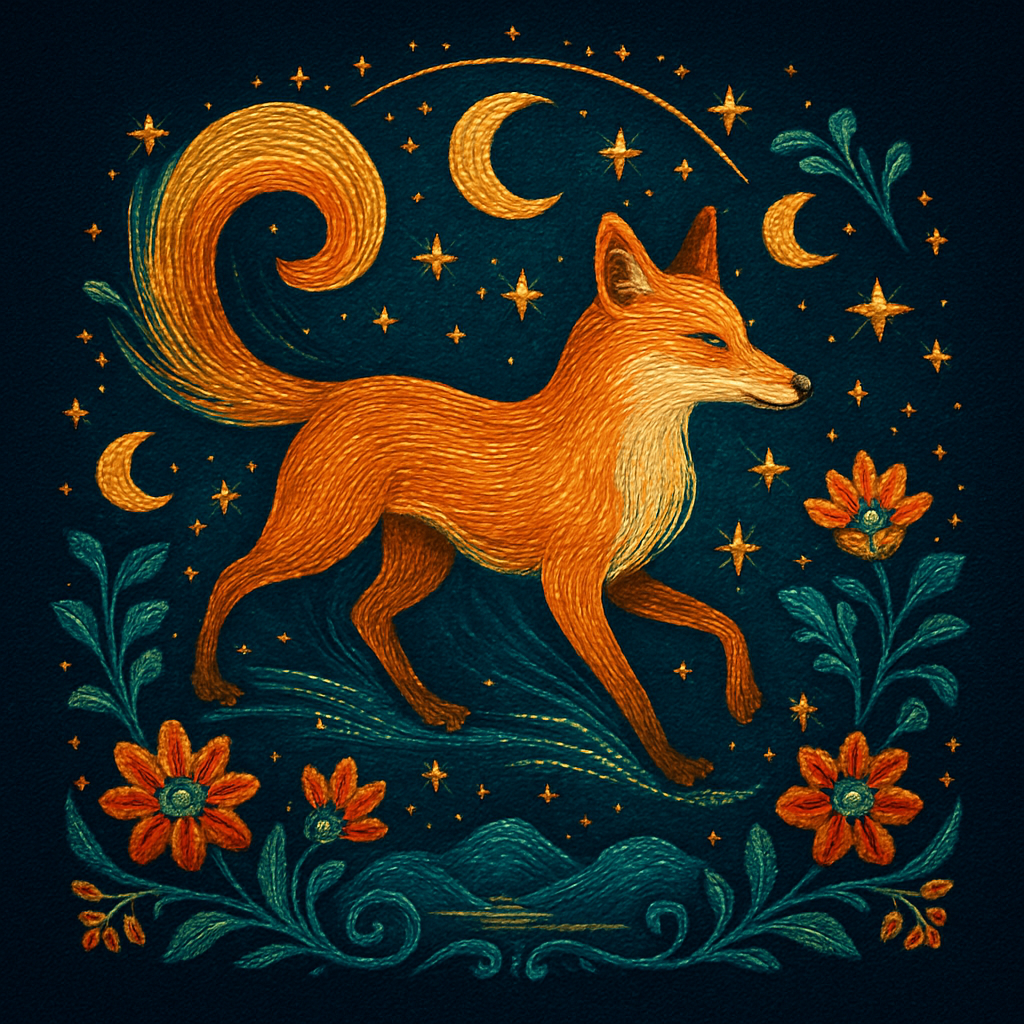 Aurora Thread Fox Of The Midnight Orchard Paint by diamonds kits